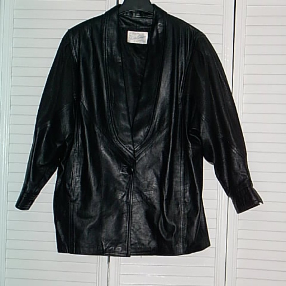 Vintage Women's Peter Caruso 100% Leather Jacket L
